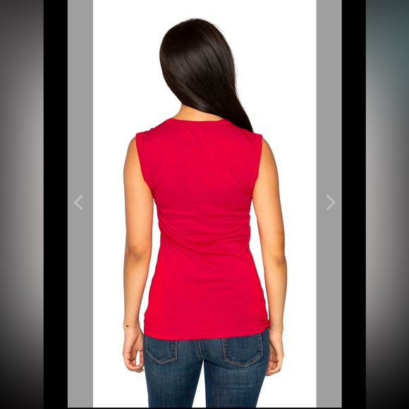 VELVET BY GRAHAM & SPENCER ESTINA GAUZY WHISPER SCOOP TANK TOP, SIZE MEDIUM - Picture 2 of 4